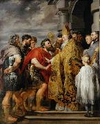 Peter Paul Rubens Saint Ambrose forbids emperor Theodosius I to enter the church oil painting reproduction